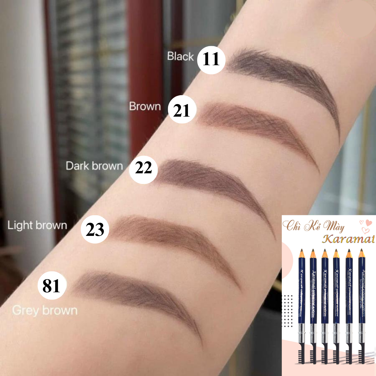 Bút Chì Kẻ Chân Mày Karamat Professional Eyeliner