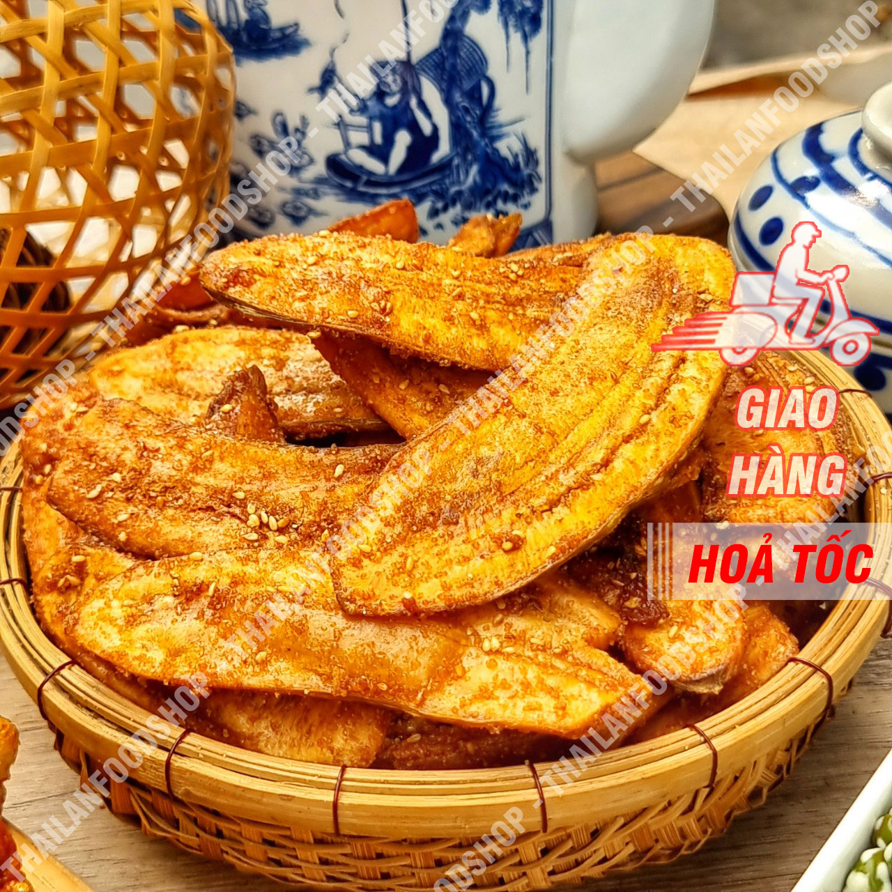 Chuối Sấy Mè Gừng Túi 500Gram