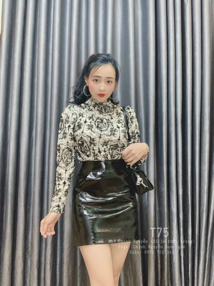 Áo cổ lọ tay dài-ZU#aokieunu