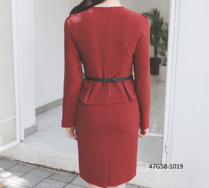 G58-1019 ĐẦM PEPLUM CÔNG SỞ CAO CẤP HÀNG ĐẸP
