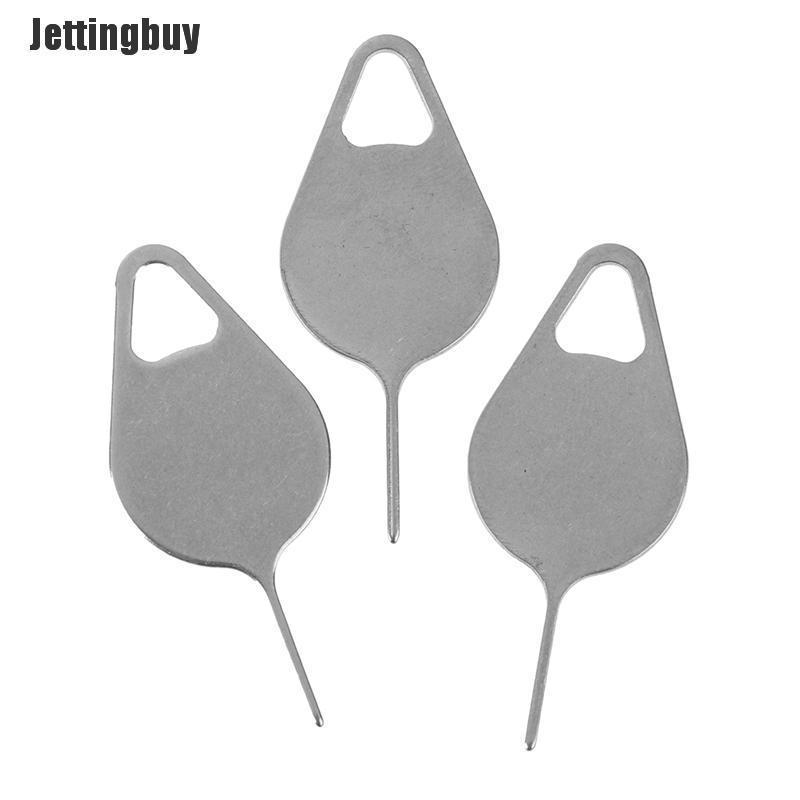 Jettingbuy 3 Sản Phẩm/Bộ Dụng Cụ Tháo Khay Thẻ Sim Kim Không Gỉ Cho Điện Thoại
