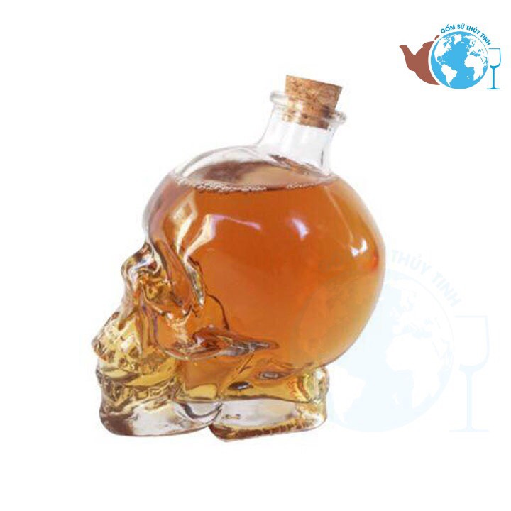 BÌNH THỦY TINH ĐẦU LÂU NÚT BẦN 350ML