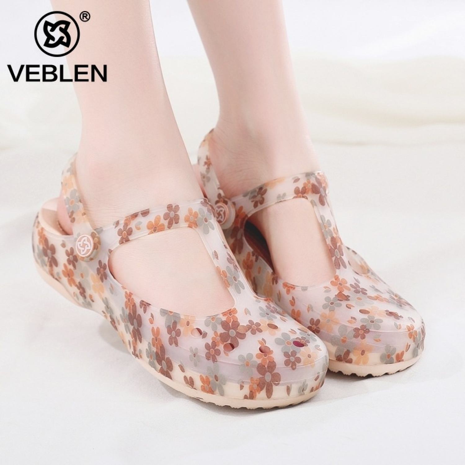 Dép nhựa nữ đế xuồng cao 4cm