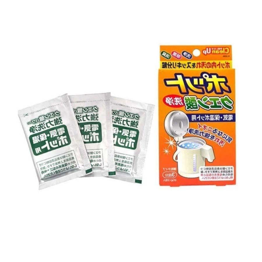 Set 3 gói bột khử cặn bình nước Hàng Nội Địa Nhật