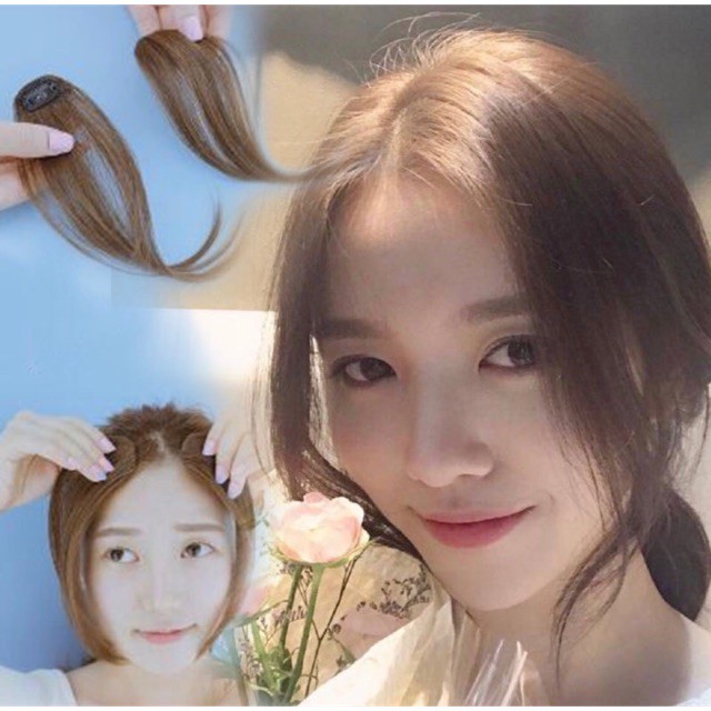 Tóc giả kẹp mái dài thẳng tự nhiên