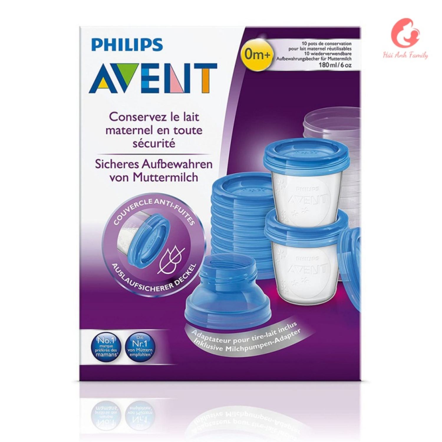 Cốc trữ sữa Avent 180ml chính hãng