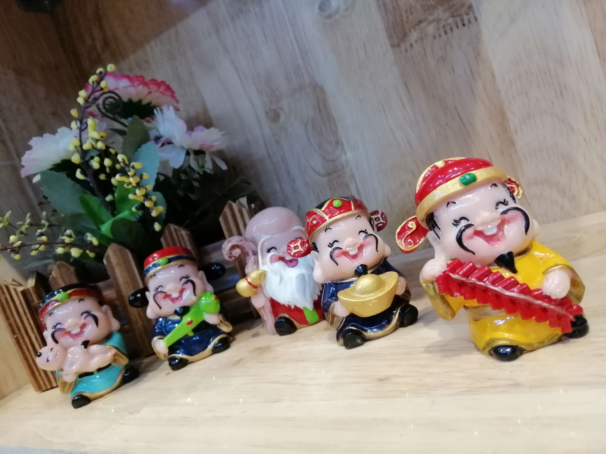 BỘ TƯỢNG 5 ÔNG PHÚC LỘC THỌ CAO 6 CM