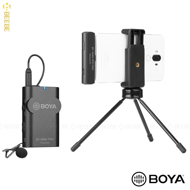 Boya BY-WM4 Pro-K5 - Micro Cài Áo Không Dây Cổng Type-C Cho Smartphone Android; iPAD Pro, Sóng 2.4G