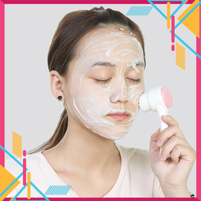 Dụng cụ rửa mặt 2 đầu cao cấp-cọ rửa mặt cầm tay silicon 2 trong 1-Dụng cụ rửa mặt, massage mặt silicon 2 đầu-dung cu rua mat-co rua mat