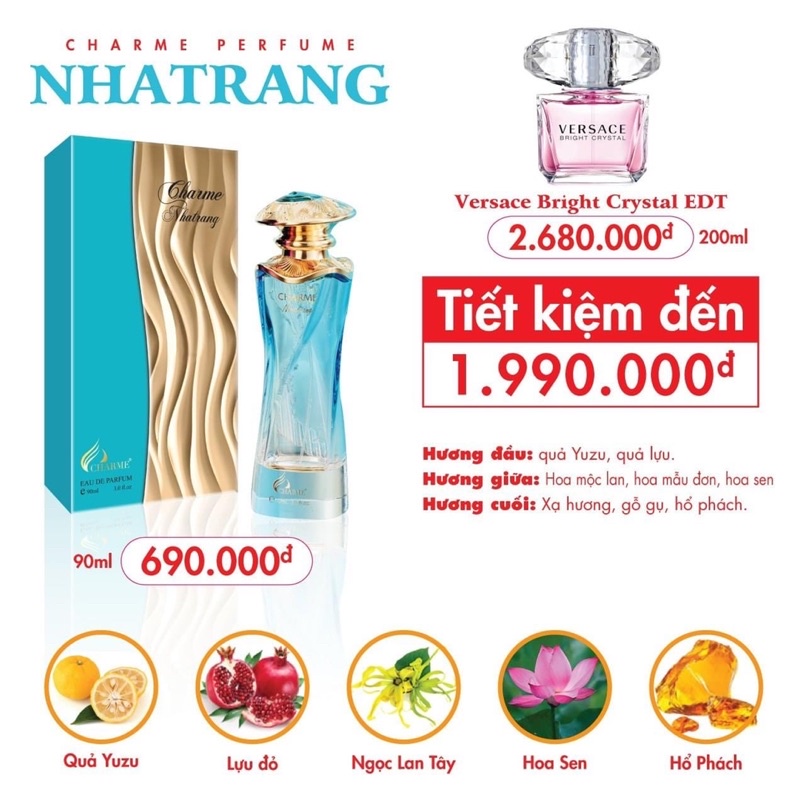 [Chính Hãng] Nước Hoa Tỉnh Thành NHATRANG 90ml goodcharmee