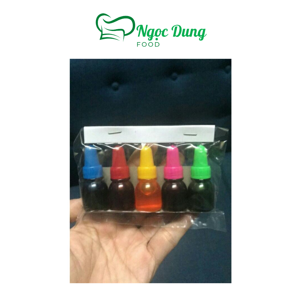 Lốc 5 màu thực phẩm mini 5ml