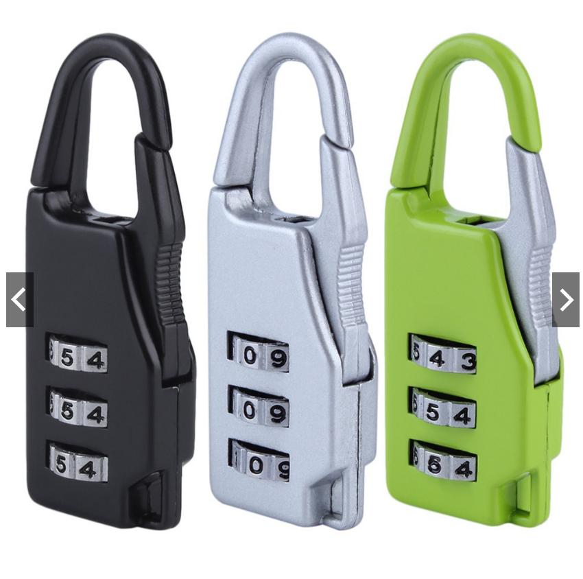 Khóa số mini Zipper Lock 3 số