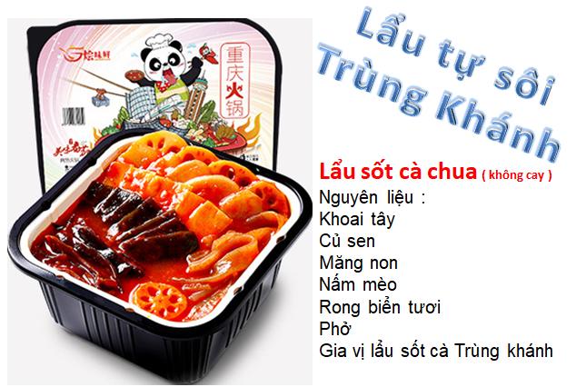 [HCM]Lẩu tự sôi ( lẩu ăn liền ) -  Sốt cà chua ( không cay )