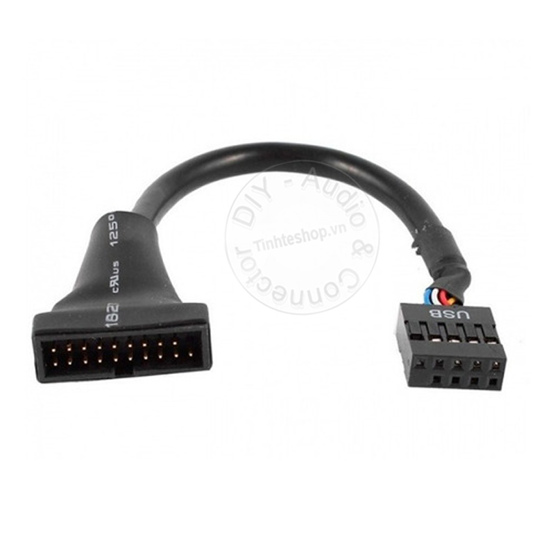 Cáp USB 3.0 sang 2.0 15Cm - Dây chuyển USB 3.0 20pin sang USB 2.0 9pin