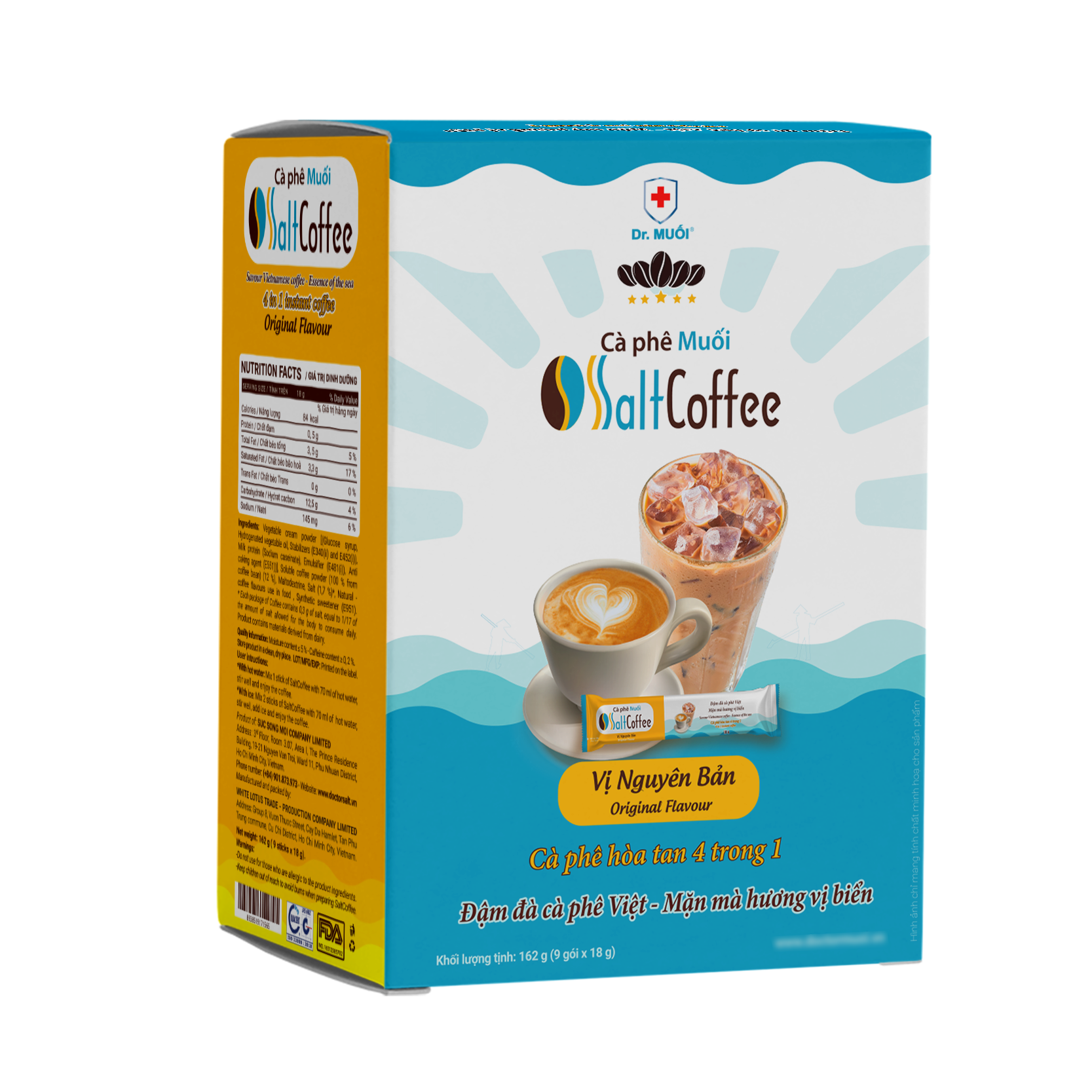 Cà Phê Muối SaltCoffee vị nguyên bản hộp 9 gói