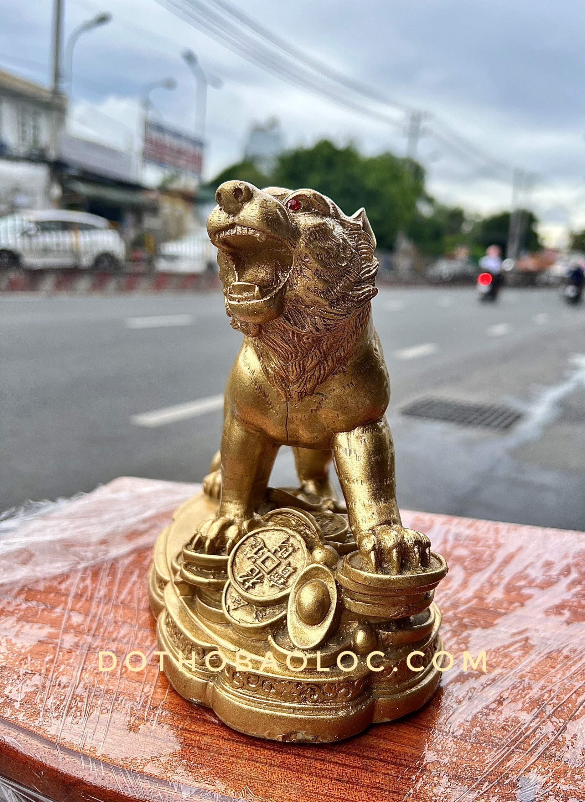 Tượng Hổ Phong Thủy bằng bột đá cao 17cm