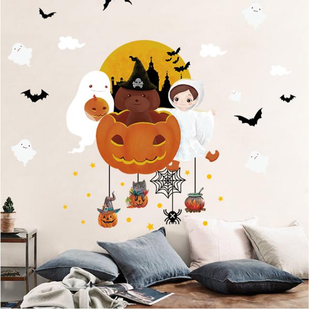 Decal trang trí tường - Halloween Thiên Thần Bóng Đêm