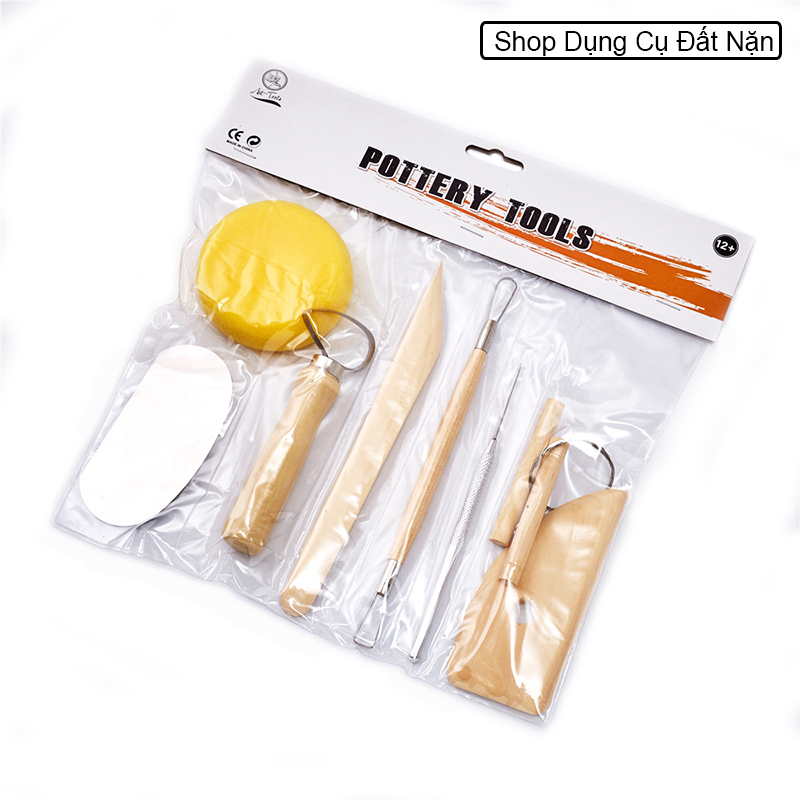 Bộ dụng cụ làm gốm đất sét 8 món