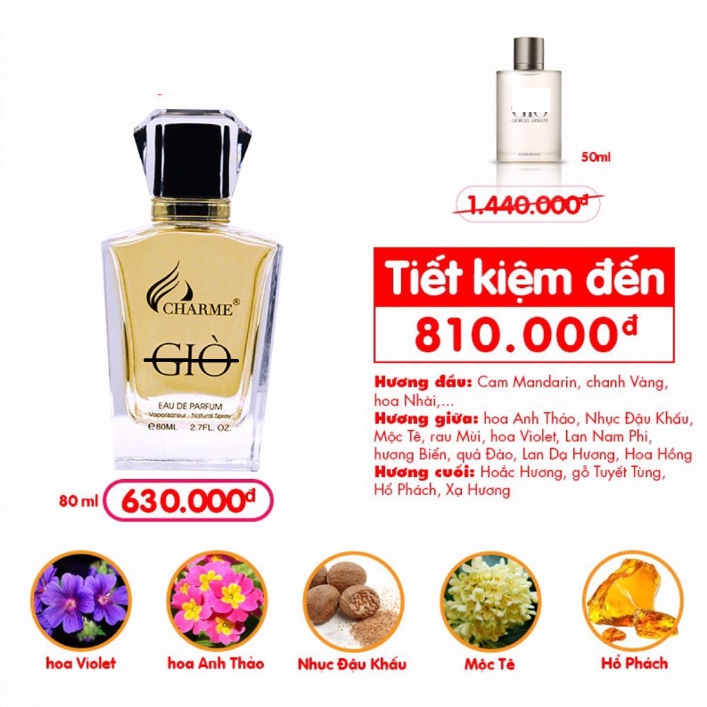 Nước Hoa Chiết CHARME GIÒ 10ml