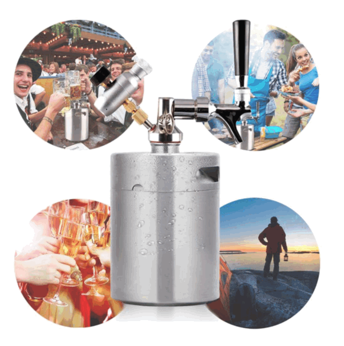 Bestmart - hệ thống beer mini 5l keg growler