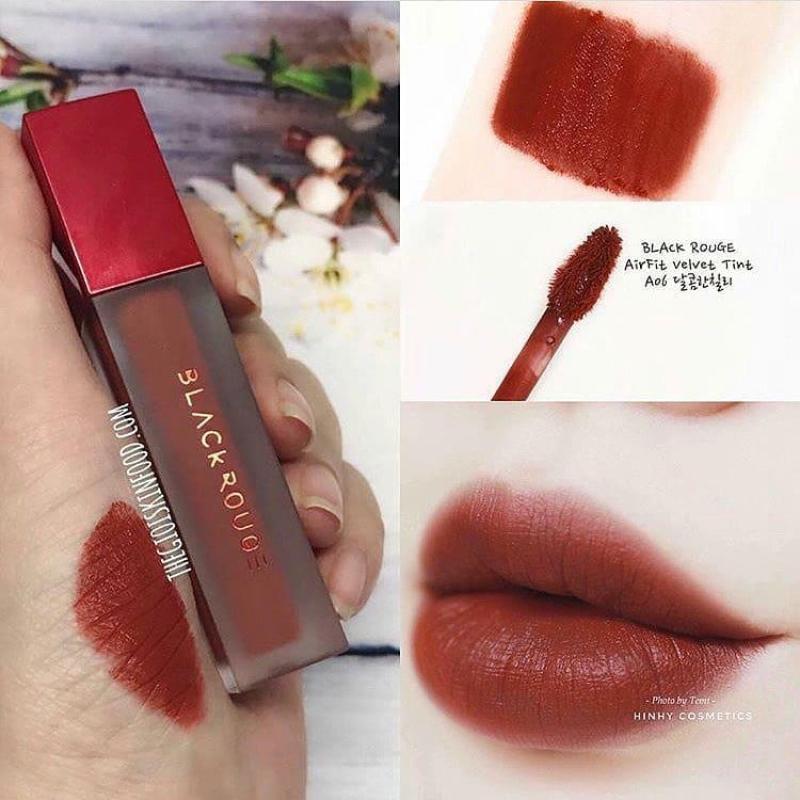 Son Kem Lì Black Rouge Air Fit Velvet Tint A06- Brick Red