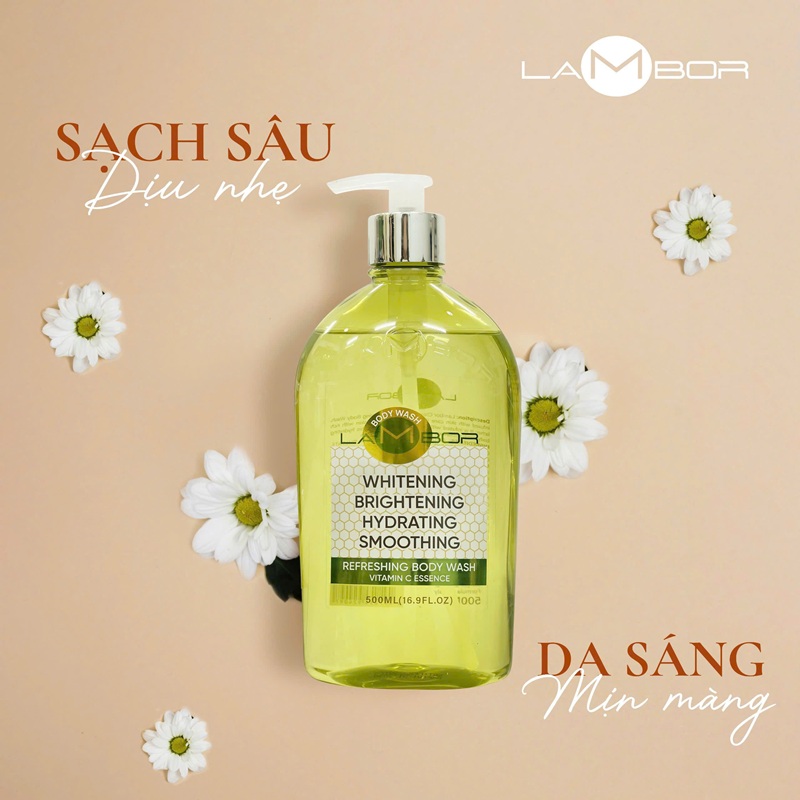 SỮA TẮM CAO CẤP TÁI TẠO LÀM TRẮNG, MỊN DA LAMBOR 500 ML - CHÍNH HÃNG