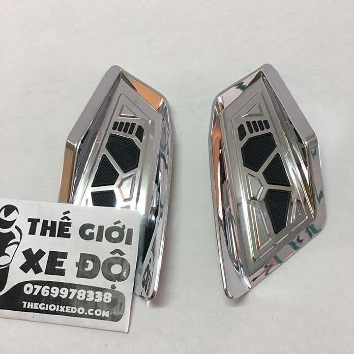 Gác chân em bé Air Blade 150 125 cc xi mạ crom - phụ kiện trang trí chỗ để chân em bé xe AB 2020 - 2021 - 2022