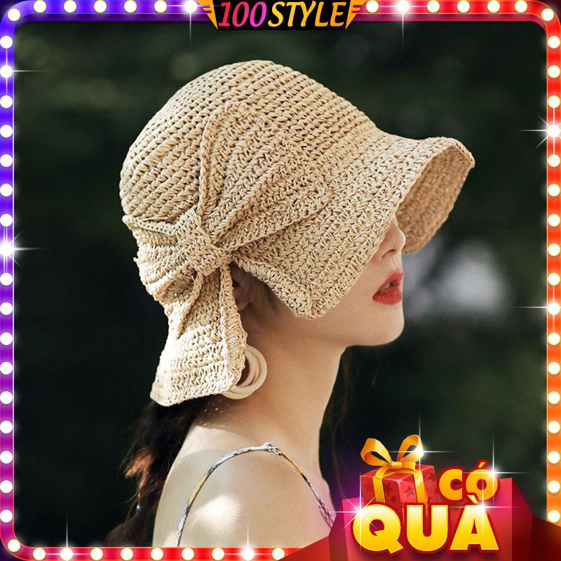 Straw hot hit bow beach hat-100style.net