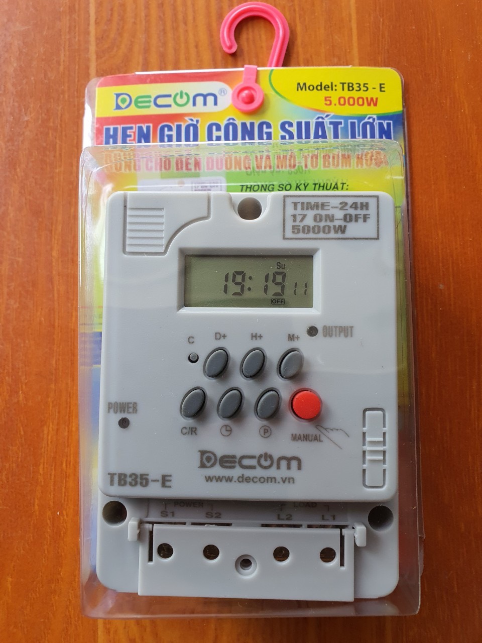 Timer hẹn giờ điện tử tắt bật tự động chính hãng DECOM