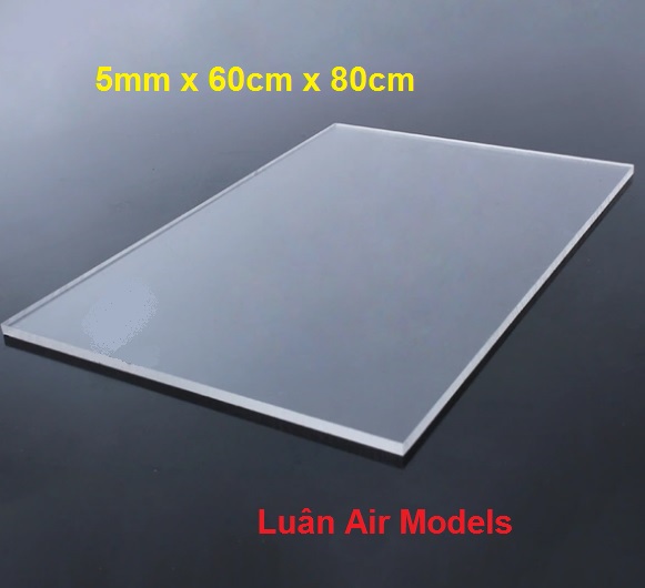 [HCM][5mm 60x80cm] Tấm nhựa mica cứng trong suốt làm hồ cá chuồng kính hộp kính kính khung ảnh kính ốp biển số xe chế đồ chơi sáng tạo mô hình thủ công trang trí (VA206 TP) - Luân Air Models