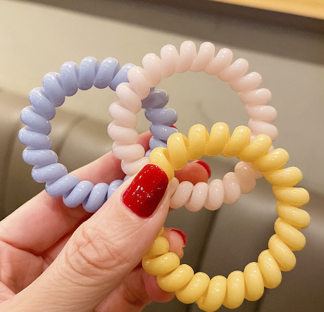 Dây Cột Tóc Lò Xo Màu Pastel Phong Cách Hàn Quốc