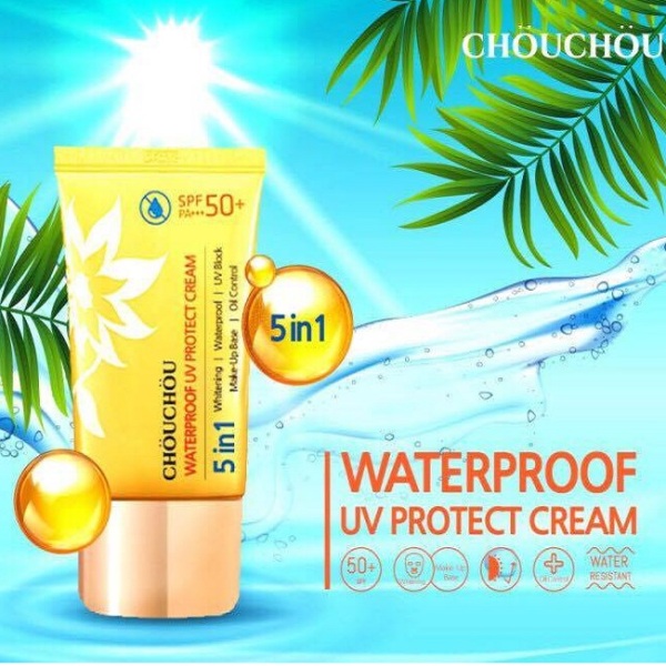 Kem Chống Nắng Chou Chou Waterproof UV Protect Cream SPF50+ PA+++50ml cao cấp