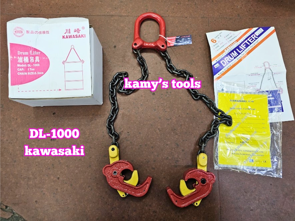 Bộ xích móc cẩu thùng phuy 1 tấn dl-1000 kawasaki