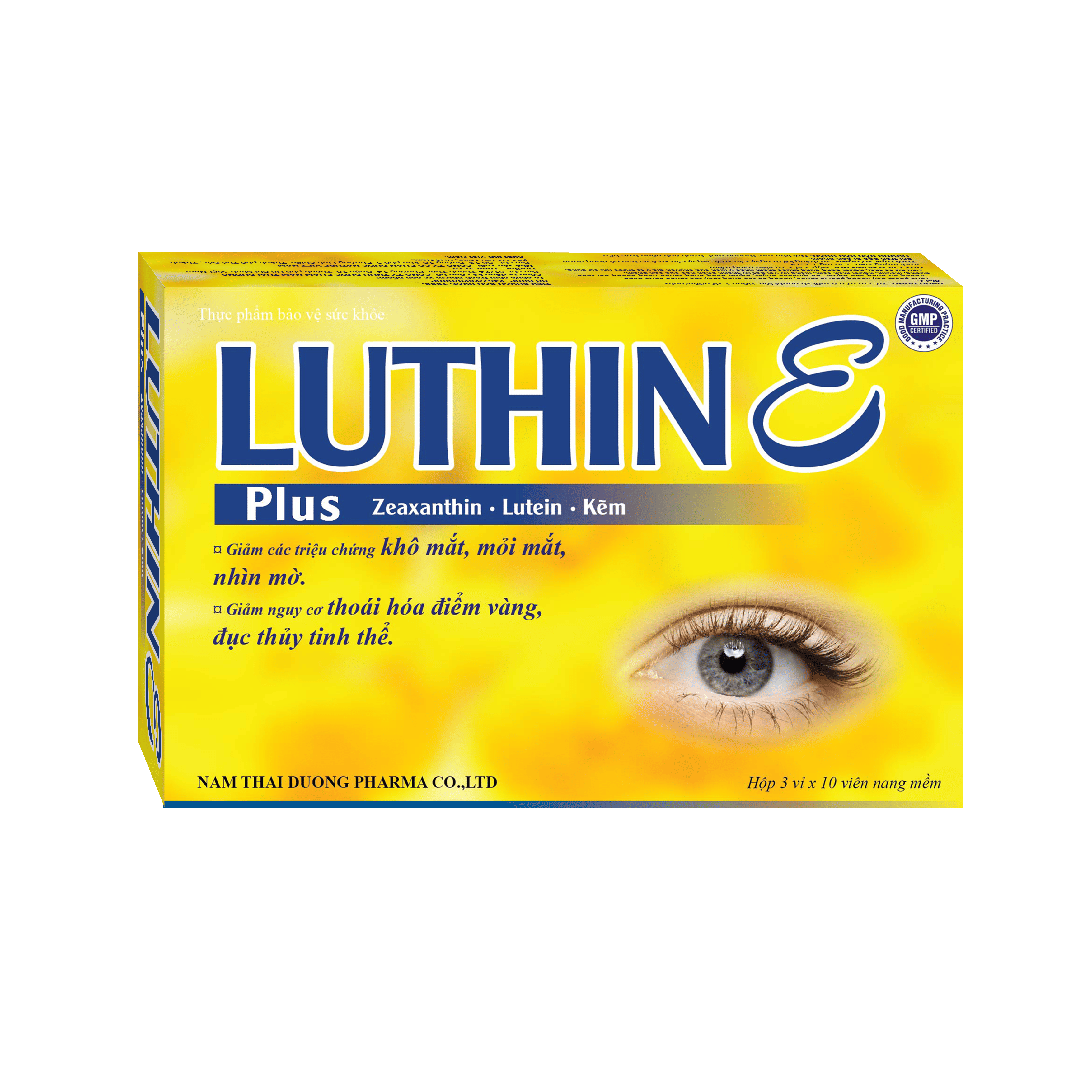 Viên uống bổ mắt Luthin E Plus Nam Thái Dương - Giảm mỏi mắt, khô mắt, cải thiện thị lực