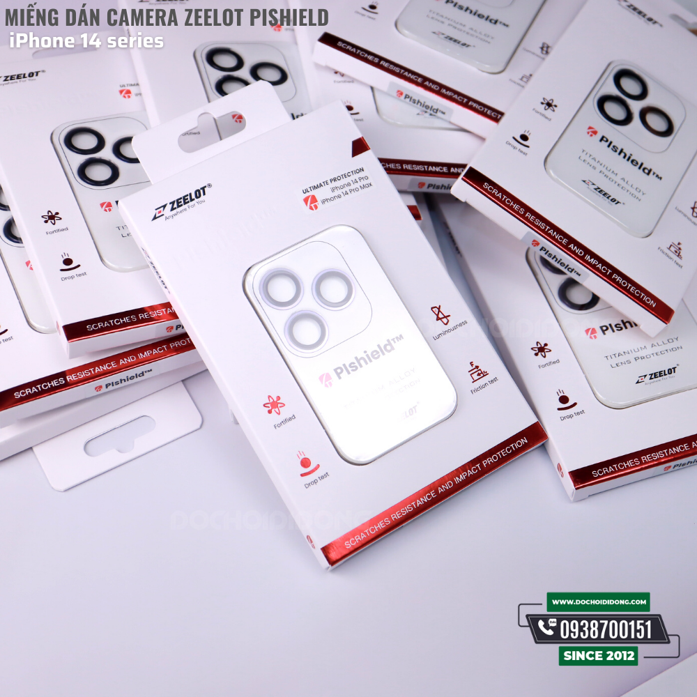 Miếng dán camera Zeelot PIshield cho iPhone 14 - 14 Plus - 14 Pro - 14 Pro Max