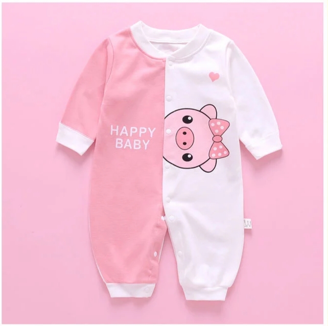 Body liền thân dài tay cotton cho bé trai và bé gái sơ sinh từ 3-15kg, hàng đẹp xuất Hàn - BD26