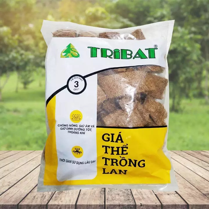 Giá thể xơ dừa trồng lan TRIBAT 3dm3 - Xơ dừa trồng cây xơ dừa trồng Lan giá thể trồng lan giá thể trồng hoa lan - VTNN Nông Điền Trang