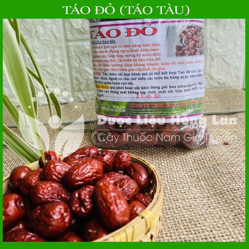 Dược liệu táo đỏ khô sạch đóng gói 500gram