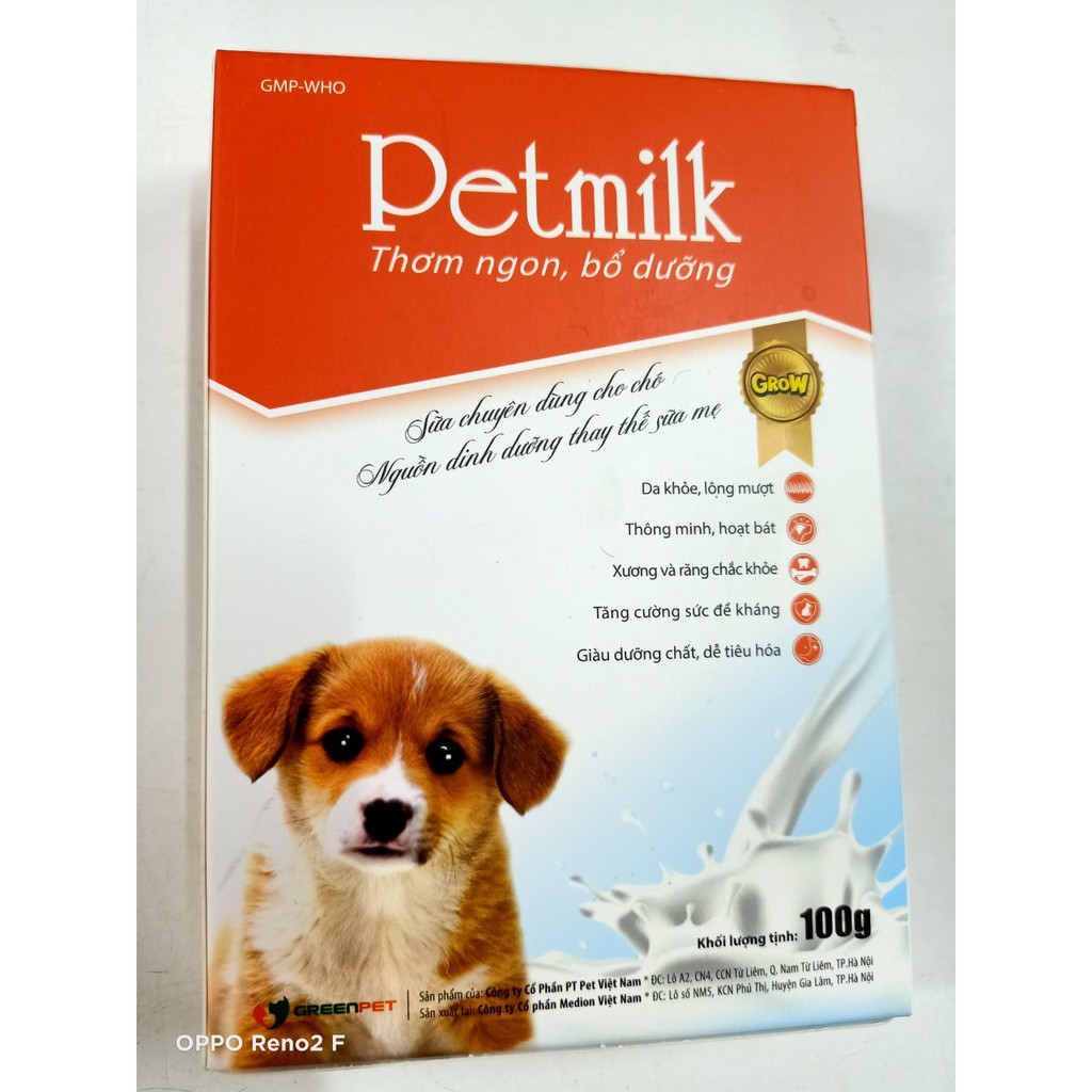 [HCM]Sữa bột cho chó mèo Petmilk 100G