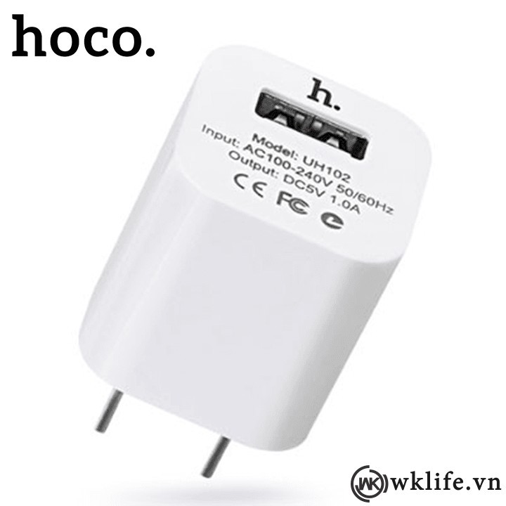 Củ Sạc HOCO UH102 Cao Cấp - Hỗ Trợ Sạc Nhanh 5V/1A