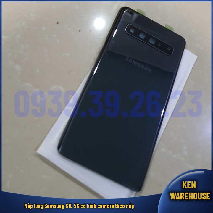 Ss s10 5g nắp lưng linh kiện điện thoại samsung galaxy s10 5g có kính camera và sẵn keo dán - ken warehouse