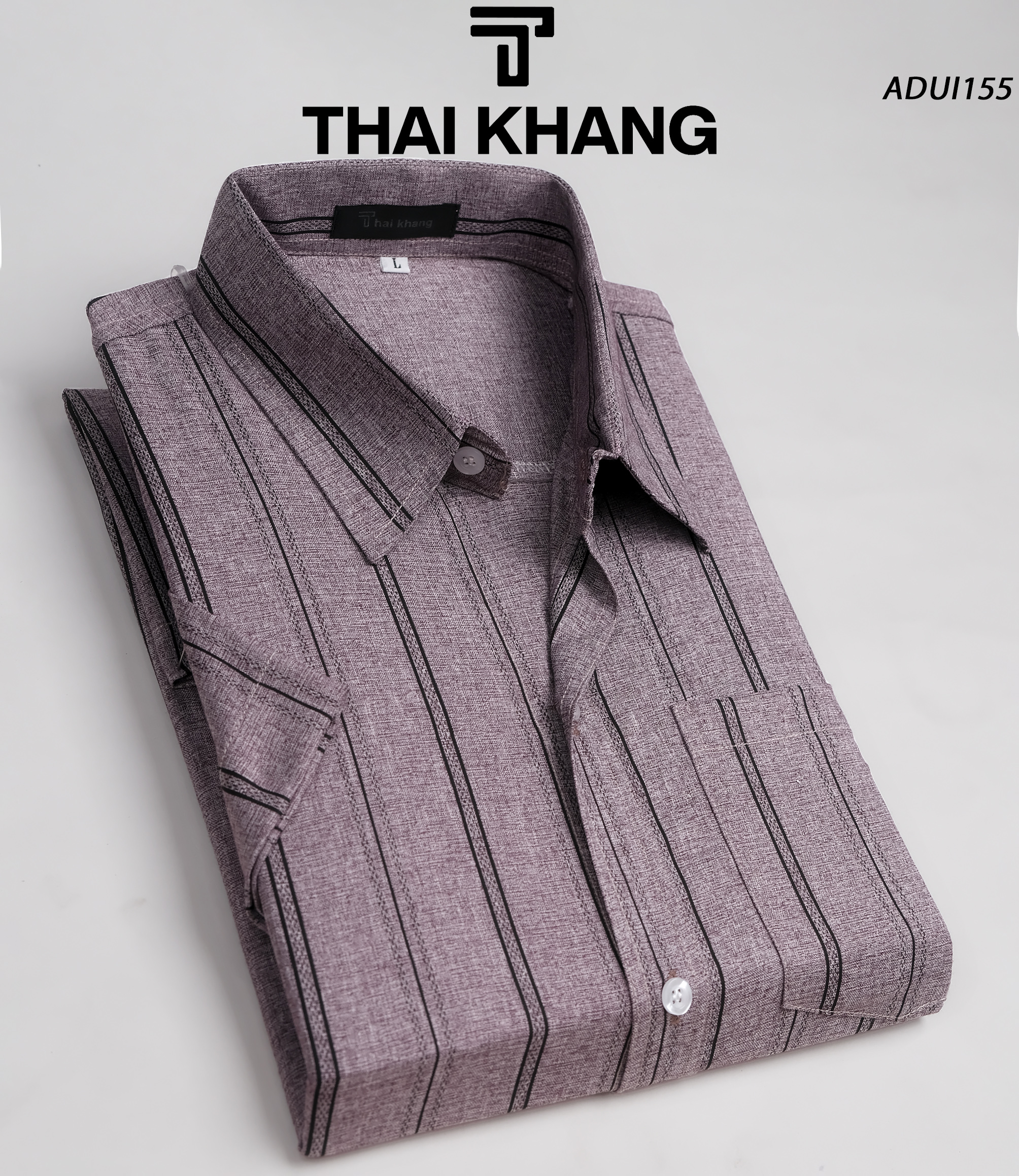 Áo sơ mi nam trung niên thái khang vải đũi cao cấp mềm mát adui15