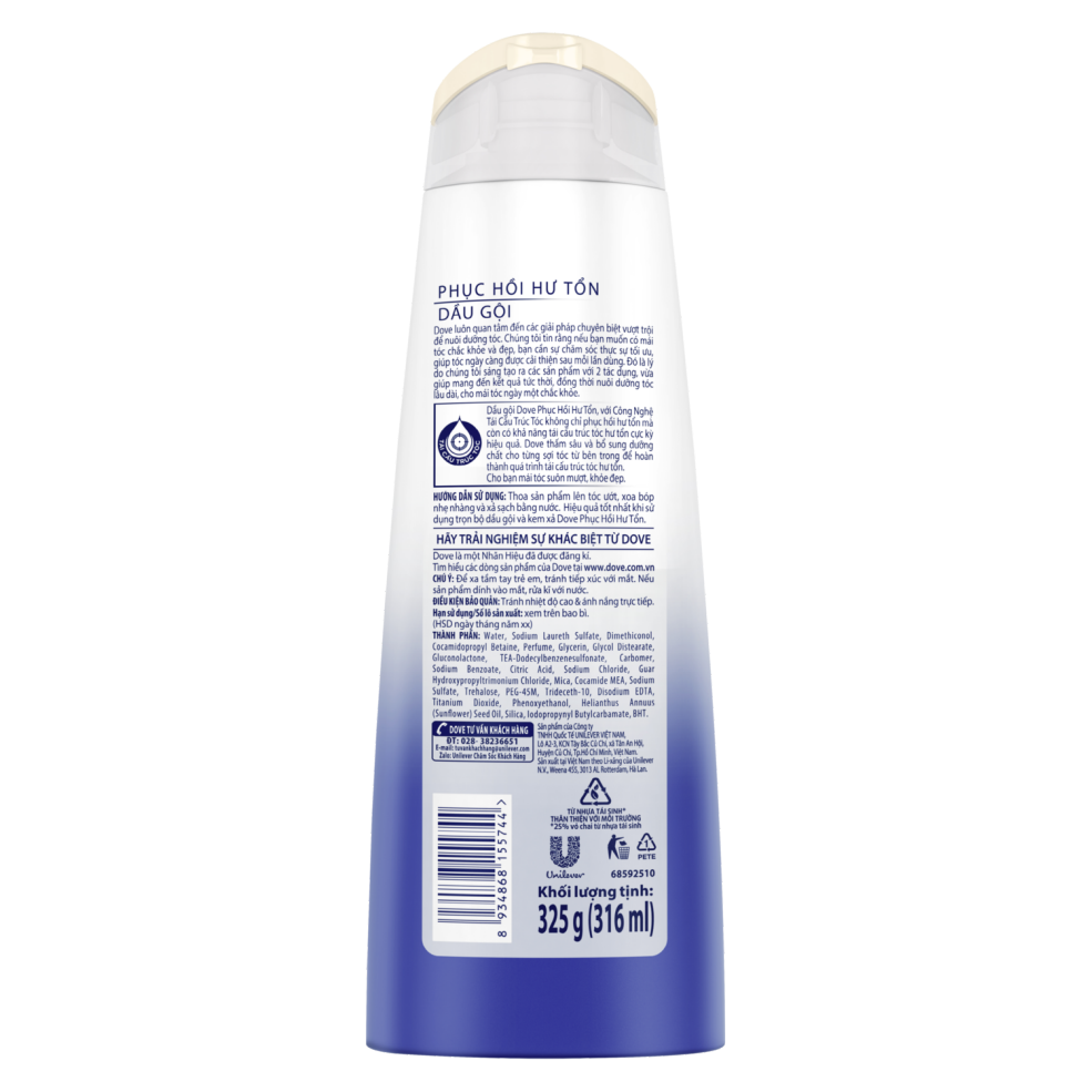 [HCM]Dầu gội Dove phục hồi hư tổn 330ml