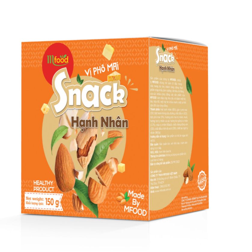 SNACK HẠNH NHÂN VỊ PHÔ MAI TÚI 30G