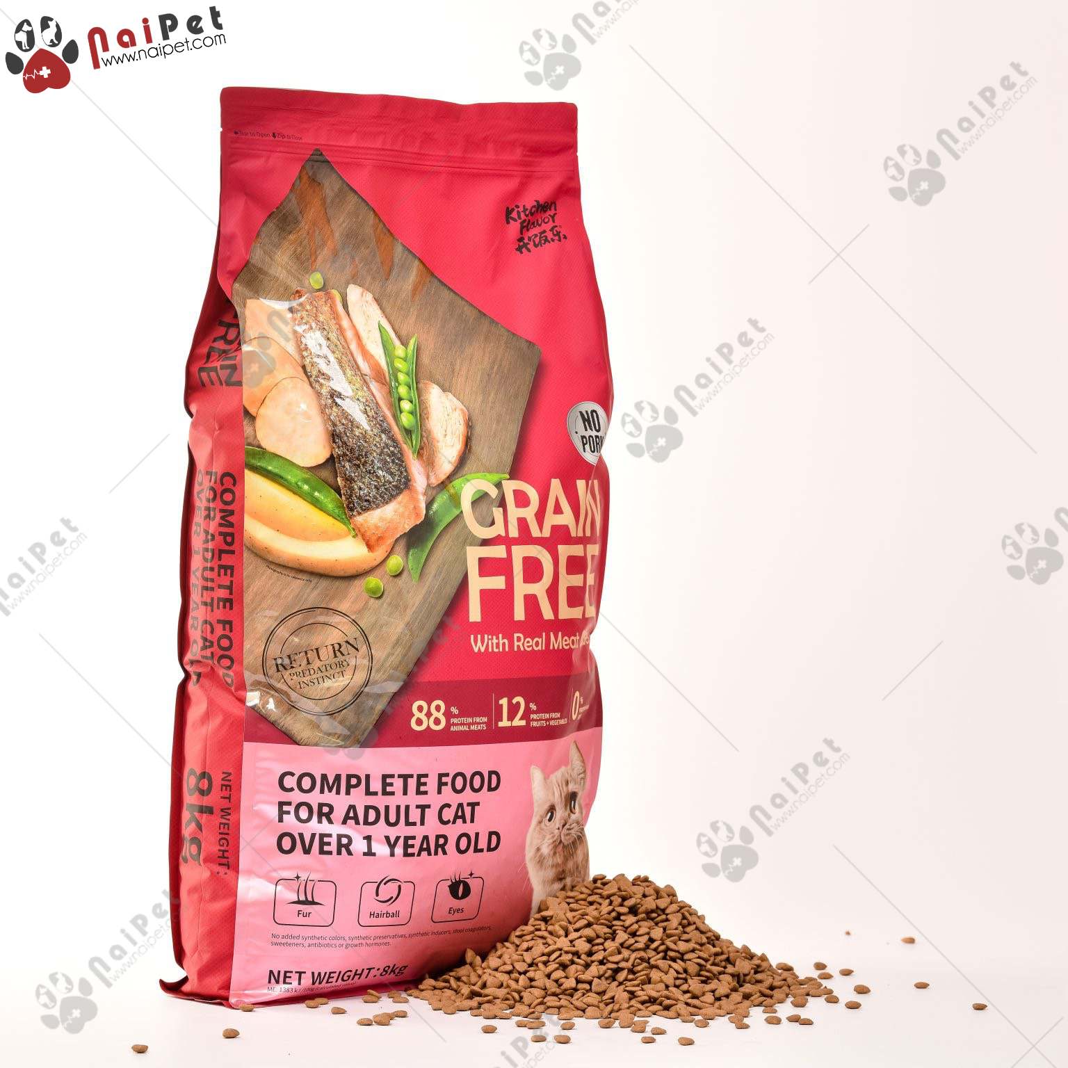 Thức Ăn Hạt Cho Mèo Mọi Lứa Tuổi Grain Free Kitchen Flavor