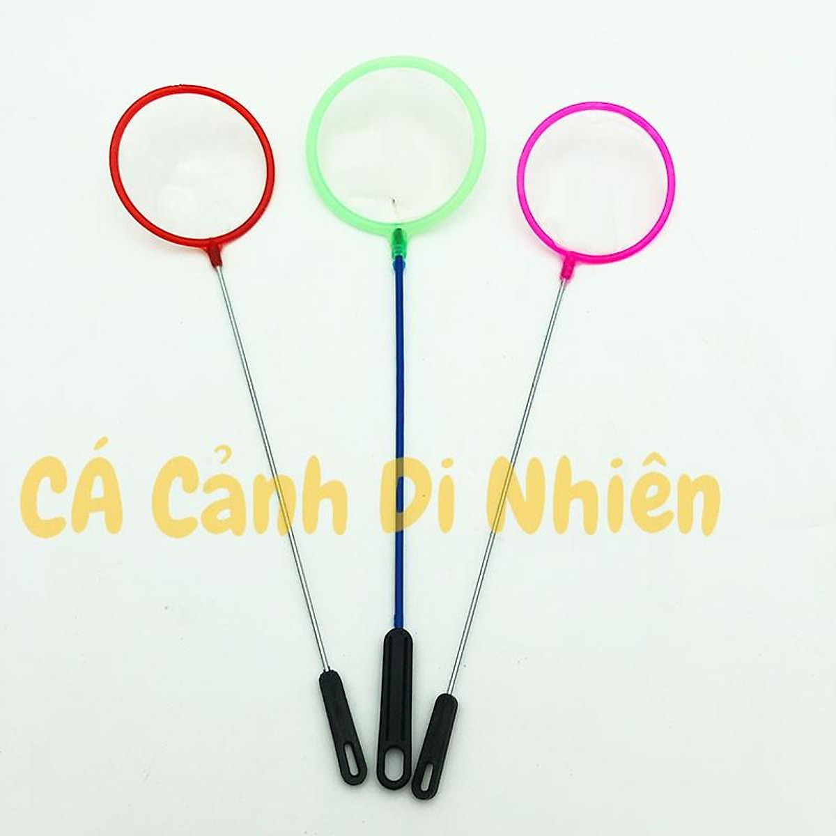 Vợt bắt cá TRÒN LƯỚI NANO siêu mịn cán dài 32 cm