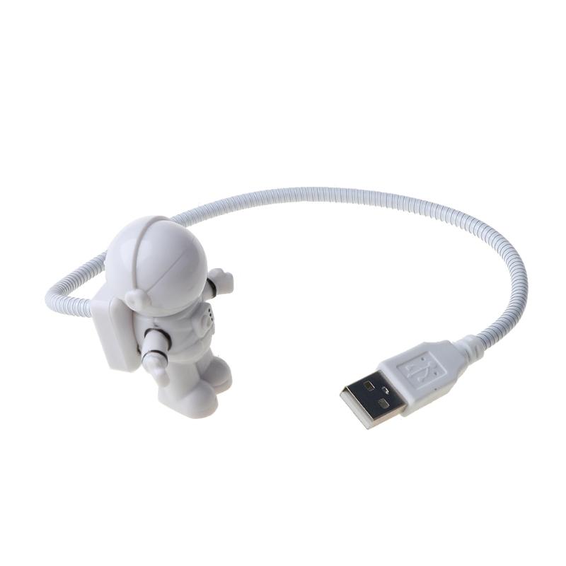 USB Astronaut Powered Mini LED White Night Light Lamp Bulb for Laptop PC Reading