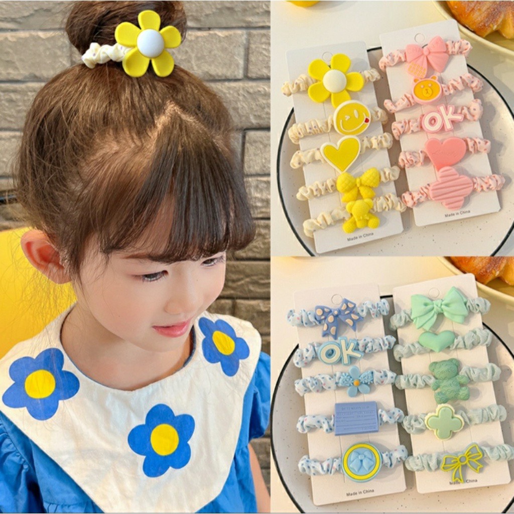 Set 5 dây cột tóc vải cao cấp siêu xinh cho bé SDV - Dây buộc tóc