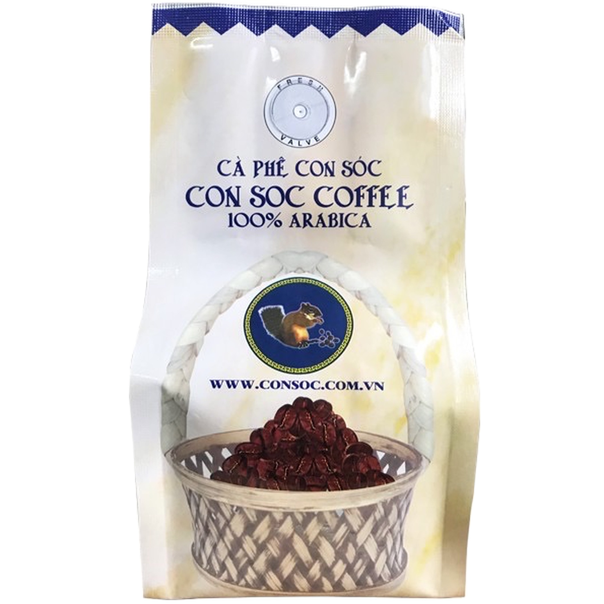 Cà phê hạt Con Sóc - Bịch 200gam( Combo 2 Bịch)