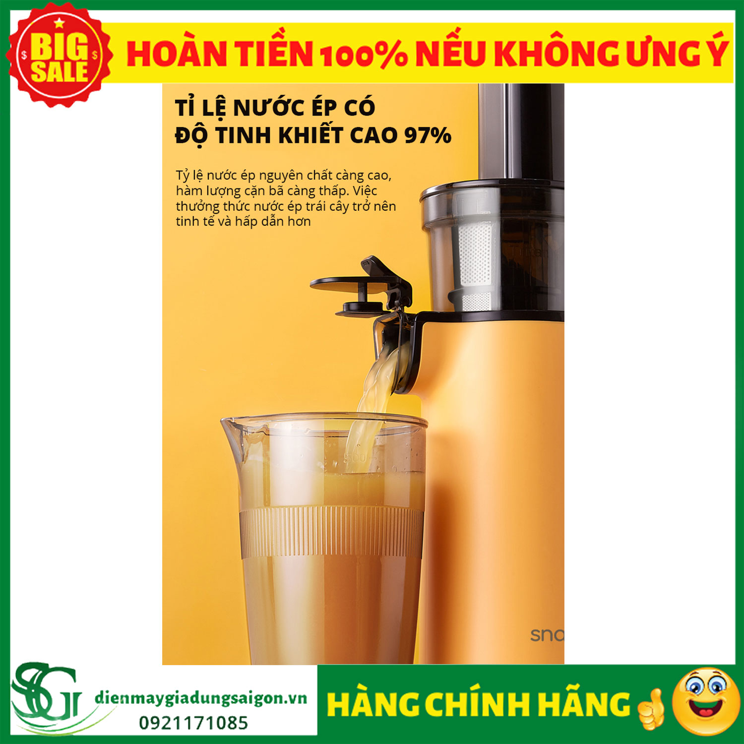 [HCM]MÁY ÉP CHẬM SNAPBEE SK-202VN